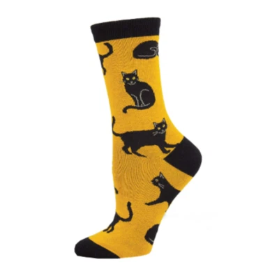 Calcetines cortos negros cats on dorados para mujer sin costuras SockSmith WBN1913-GOL NUEVOS CON ETIQUETAS Foto 1 de 4