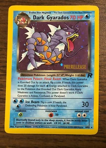 Dark Gyarados Holo Prerelease Team Rocket Set 8/82 Pokemon Karte WotC 2000 - Bild 1 von 11