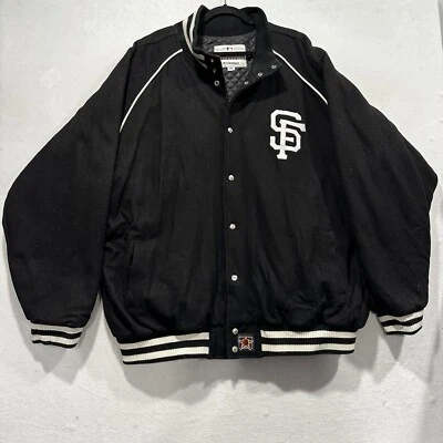 JH Design Jacket San Francisco Wool Jacket 5XL USA Made Vintage Logo Black Mens - Image 1 of 4