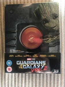GUARDIANS OF THE GALAXY VOL.2 ~ 3D ~ Includes 2D Blu-Ray MARVEL STEELBOOK * NEW - Picture 1 of 2