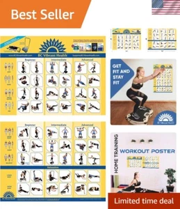 Dual Large Laminated Vibration Plate Exercise Posters - 54 Targeted Positions - Picture 1 of 10
