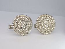 Tiffany & Co. Authentic Cufflinks ROPE Sterling Silver 925 Round Men's Jewelry 
