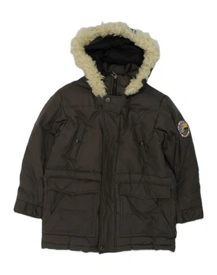 GEOX RESPIRA Boys Hooded Padded Jacket 5-6 Years Black Polyester OH08 - Image 1 of 4