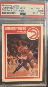 1988-89 Fleer Dominique Wilkins PSA/DNA Certified Authentic Auto - Picture 1 of 2