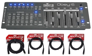 Chauvet DJ Obey 6 Compact Universal 6 Ch. DMX DJ MIDI FX Controller+4 DMX Cables - Picture 1 of 9