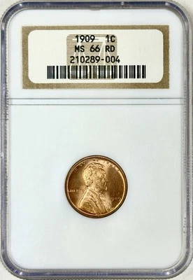 1909 LINCOLN WHEAT CENT NGC MS66RD NO VDB - Image 1 of 2