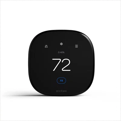OB Ecobee Smart Programmable 6th Gen EB-STATE6L-01 Touch-Screen Thermostat Black - Image 1 of 4