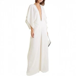 Mono ROLAND MOURET Auclair Drapeado Lana-Crepé Pierna Ancha US2 NUEVO CON ETIQUETAS - Imagen 1 de 10