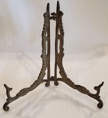 Soporte de marco de fotos vintage de latón soporte de exhibición placa antiguo Foto 1 de 4