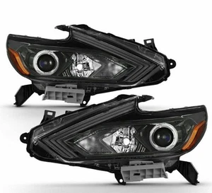 Juego de faros delanteros negros LED DRL derecha+izquierda para Nissan Altima 2016-2018 - Imagen 1 de 5