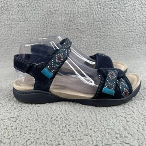 Clarks Damenschuhe Amanda Sprint verstellbare Wildleder-Sandalen marineblau Größe 9 - Bild 1 von 10