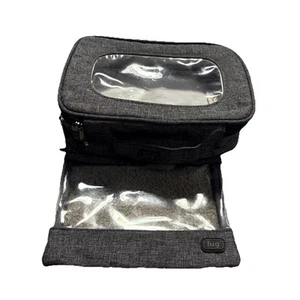Contenedor de viaje aislado con orejetas y bolsa de maquillaje de artículos de tocador Clearview (2 piezas) gris - Imagen 1 de 18