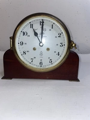 Reloj campana vintage Schatz Royal Mariner Ships, con llave, campanas, funciona Foto 1 de 4