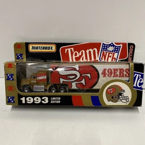 NFL Football San Francisco 49ers  1993 Matchbox Team Tractor Trailer NIB - Picture 1 of 7