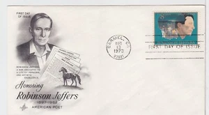 TurtlesTradingPost - Robinson Jeffers - 1973 FDC #1485 - cachet Artcraft - Foto 1 di 1