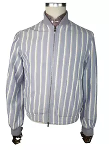 £495 MR P NEW STYLISH COTTON LINEN PORTER HARRINGTON BOMBER JACKET M 40 50 - Picture 1 of 24