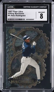 1997 FLEER ULTRA HITTING MACHINES #4 ALEX RODRIGUEZ CGC 8 - Picture 1 of 2