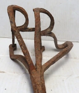 Antique Western Hand Forged Branding Iron - Letters PR - Picture 1 of 4