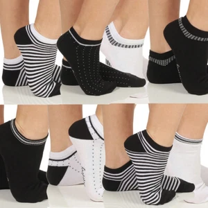 8 Paar Socken Damen Sneaker Baumwolle Füßlinge Kurzsocken Schwarz Weiß Sport 12 - Bild 1 von 12