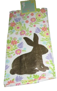 OSTERN KÜCHENTUCH ~ 15" X 25" ~ 100% Baumwolle ~ GOLDHASE SILHOUETTE - Bild 1 von 1