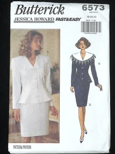 Butterick Sewing Pattern 6573 Jessica Howard Suit 18-20-22 Jacket Skirt Uncut - Picture 1 of 9