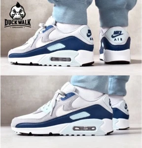 Nike Air Max 90 Shoes Platinum White Glacier Blue FN6958-001 Mens Multi Size NEW - Picture 1 of 12