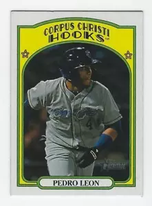2021 Topps Heritage Minors #220 Pedro Leon Farbaustausch Variation SSP ~ Astros - Bild 1 von 2