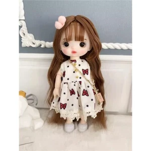 Full Set Mini 1/8 BJD Doll Girl Doll with Clothes Shoes Eye Wig Face Makeup Gift - Picture 1 of 1