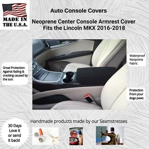 Console Center Armrest Cover Neoprene Fits the for Lincoln MKX 2016-2018 (SB3N) - Picture 1 of 7