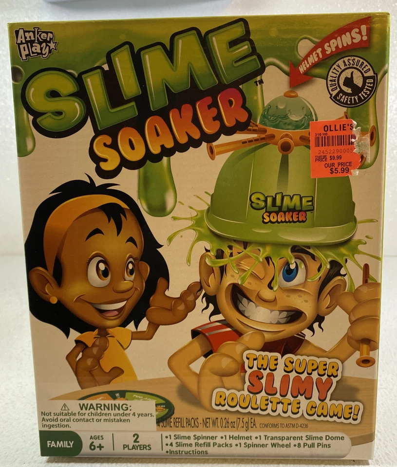 Anker Play Kids Board Game Playsets - Slime Soaker Spinning Roulette Toy