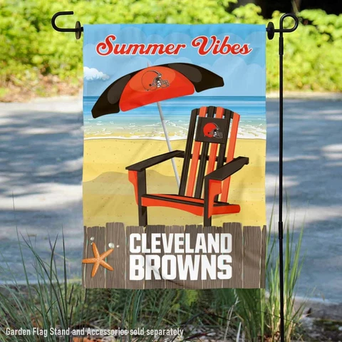 Cleveland Browns Summer Decorative Seasonal Official Garden Yard Banner Flag Cover
