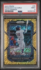 2023 Panini Prizm Francisco Alvarez GOLD SHIMMER #d /10 Graded PSA 9 MINT!!!