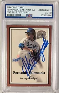 2000 Fleer Greats of the Game 20 Signed Auto Fernando Valenzuela Dodgers PSA DNA - Picture 1 of 1