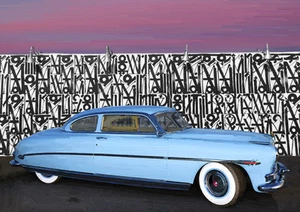 AUTOMOTIVE ART - HUDSON HORNET - LIMITED EDITION ART (25) - Picture 1 of 1