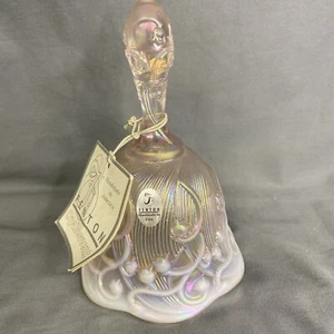 FENTON GIGLIO DELLA VALLE CAMPANA OPALESCENTE IRIDESCENTE ROSA IRIDIZZATO CON ETICHETTA - Foto 1 di 7