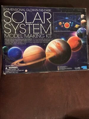 3D Glow In Dark Solar System Model Making Kit Box Dents Wears Read - Image 1 of 4