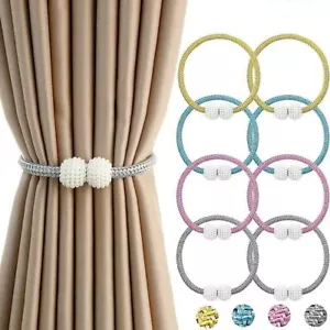 2pcs Magnetic Ball Curtain Tiebacks Tie Backs Hooks for Clothing Home Textiles - Picture 1 of 24