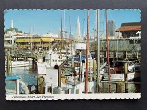Postal Fishermans Wharf Skyline Pyramid UNP de colección Mike Roberts c. 1970 - Imagen 1 de 2