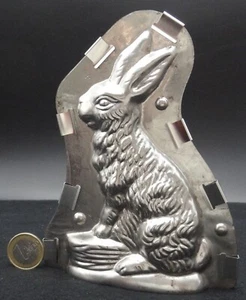 alte Schokoladenform Hase hockend mit Korb Osterhase Giess-Hohl-Form 15 cm - Bild 1 von 16