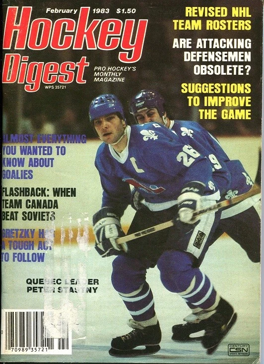 February 1983 Hockey Digest Magazine - Peter Stastny Quebec Nordiques Vintage - Image 1 of 1