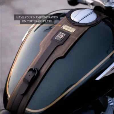 correas de tanque de cuero aptas para Royal Enfield Super Meteor 650. Foto 1 de 4