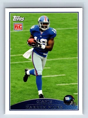 Hakeem Nicks 2009 Topps Football #335 New York Giants Rookie RC - Image 1 of 2