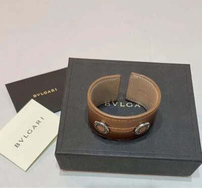 Bulgari Leather Bangle Bracelet Bronze Ladies' Fashion Accessories - Image 1 of 4