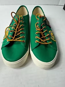 Polo Ralph Lauren Men’s NELSON LOGO-PATCH TWILL SNEAKERS GREEN SIZE 11,9.5,9 - Picture 1 of 5