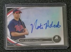 NATE ROBERTS 2013 BOWMAN PLATINUM PROSPECT AUTO #BPAP-NR MINNESOTA TWINS