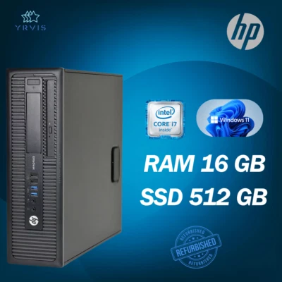 PC DESKTOP HP 800G1 SFF INTEL I7 RAM 16GB SSD 512GB WIN 11 PRO RICONDIZIONATO - Immagine 1 di 4
