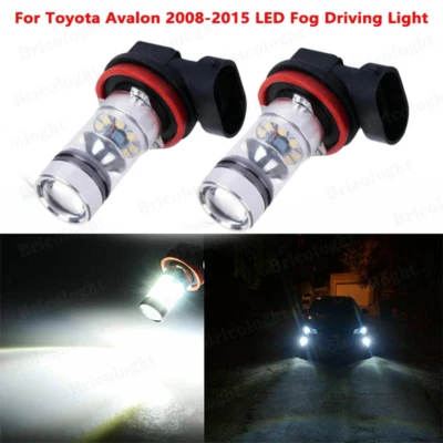 Светодиодные противотуманные фары для Toyota Avalon 2008-2015 годов выпуска H11 6000K белые яркие лампы A - Изображение 1 из 4