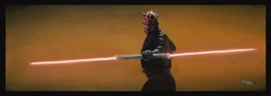 ACME ARCHIVES STAR WARS GICLEE ON CANVAS PRINT ROB KAZ "SITH WARRIOR" DARTH MAUL - Picture 1 of 5