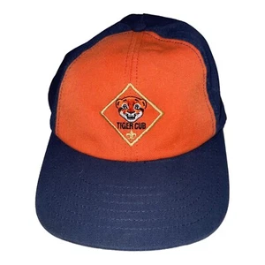 CUB SCOUTS TIGER TROOP STRAPBACK BASEBALL CAP ORANGE & Blue HAT S/M ADJUSTS NWT - Picture 1 of 6