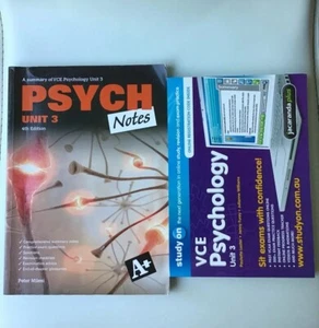 Lot Of 2 VCE Psychology Unit 3 Psych Notes Milesi & Study On Guide Lester EUC - Picture 1 of 10